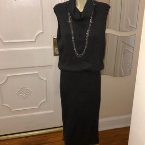 Grey knit dress